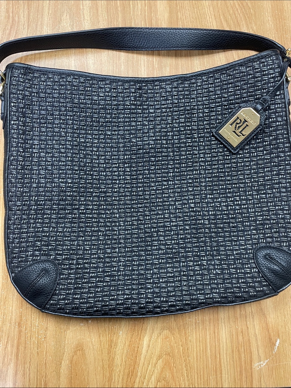 Ralph Lauren woven hobo bag